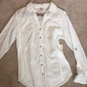Reba White Western Blouse